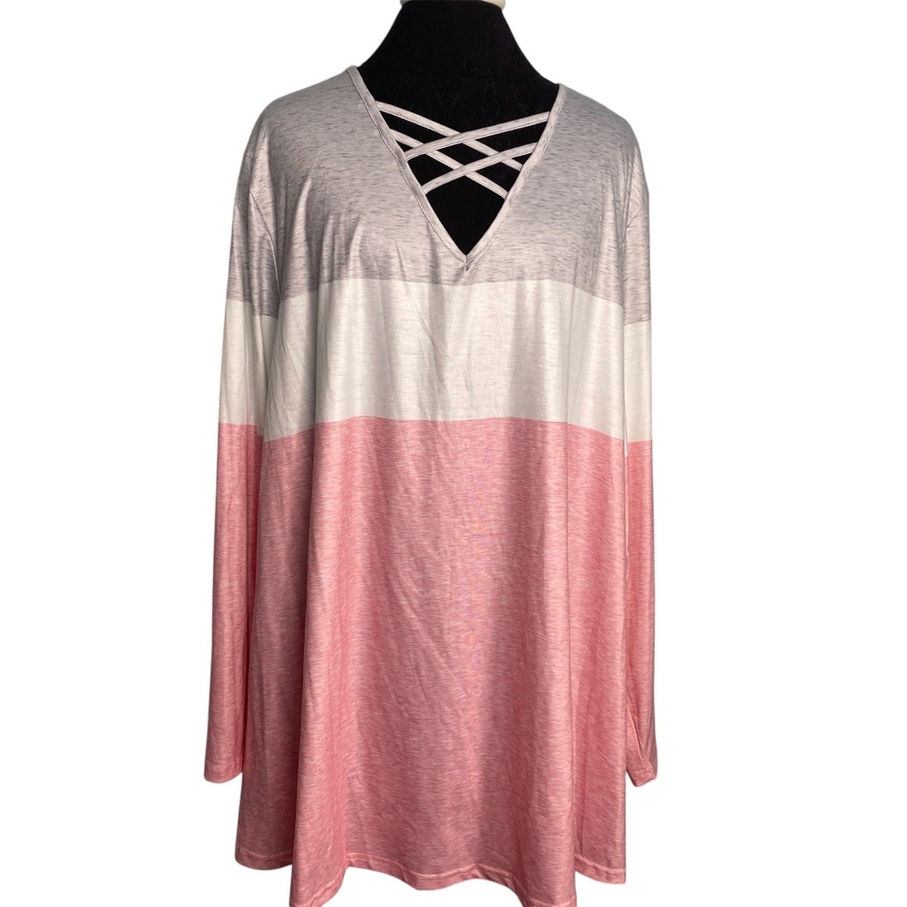 NWT Flycurvy Plus Size Colorblock Shirt Tunic